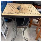 Wrought Iron Table with Kokopelli Motif Top