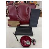 Red Tote Bag, RCA CD Player