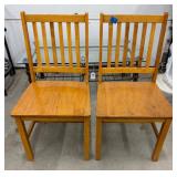 Wood Slat-Back Chairs