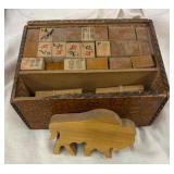Wooden Mahjong Set