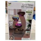 Gold Tiered LED Fountain