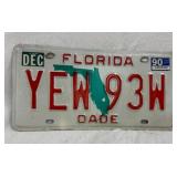 1990 Florida License Plate