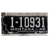 1948 Montana License Plate