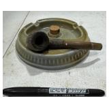 Porcelain Ashtray &Tobacco Pipe