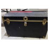 Black Trunk with Brass Hardware,