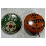 Vintage ï¿½Buttons, Chrysler 1937