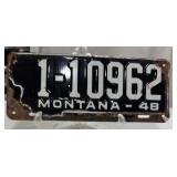 1948 Montana License Plate