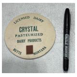 Butte Montana Milk Bottle Cap