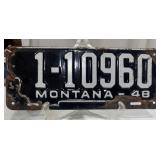 1948 Montana License Plate