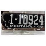 1948 Montana License Plate