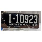 1948 Montana License Plate
