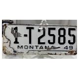 1949 Montana License Plate