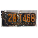 1939 Montana License Plate