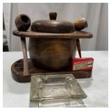 Wood Smoking Pipe Set