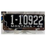 1948 Montana License Plate