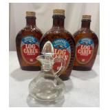 Log Cabin Bottles & Glass Cruet