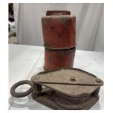 Metal Pulley Block & Steel Canisters