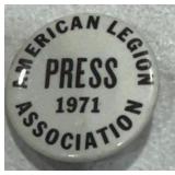 1971 American Legion Press Pin,