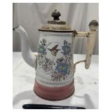 Tin ï¿½Porcelain Coffee Pot