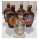 Vintage Log Cabin Bottles & Pitcher