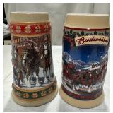 Budweiser Holiday Steins