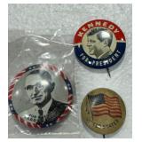 Political and Patriot Pin Buttons