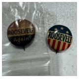Roosevelt Campaign Pins,