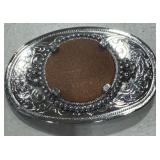 Oval Silver Belt Buckle