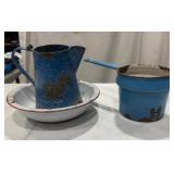 Enamelware Water Pitcher, Pan,