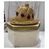 Woven Straw Hat & Box
