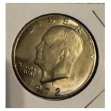 1972 Eisenhower Dollar Coin, Type 2 Reverse