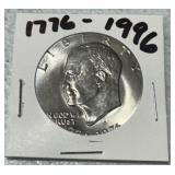 1976 Eisenhower Bicentennial Silver Dollar Coin