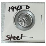 1943-D Steel Lincoln Wheat Cent