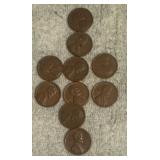 1950 D Wheat Pennies,