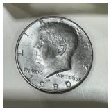 1980 Kennedy Half Dollar Coin