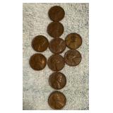 1952 D Lincoln Wheat Pennies