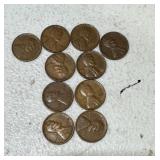 10 U.S. Wheat Pennies, 1941