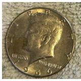 1966 Kennedy Half Dollar Coin