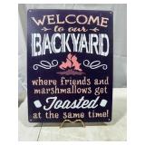Backyard Metal Sign