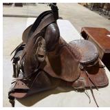 Western Saddle /Tooled Leather