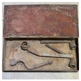 Metal Toolbox & Vintage Tools