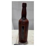 Leather-Wrapped Decorative Bottle