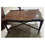 Glass and Leather-Like Table