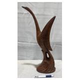 Wooden Crane Sculpture