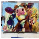 Framed Vibrant Cow Artwork