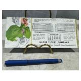 1961 Globe Ticket Co. Calendar