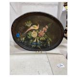 Tin Tray With Floral Motif