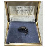 Solid Sterling Silver Fish Brooch