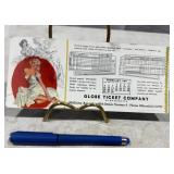 1961 Globe Ticket Company Calendar Card