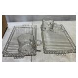 Glass Snack and Cup Set